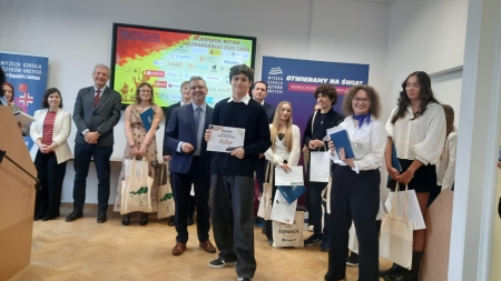 Jan Sumara z kl. 4C finalistą olimpiady języka hiszpańskiego 